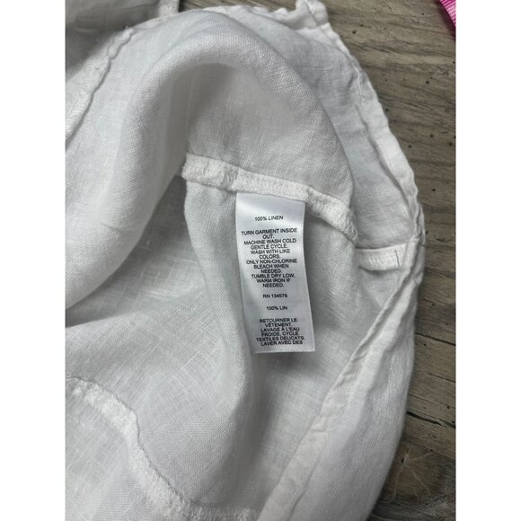 Vineyard Vines Rainbow Linen Weekend Button Down Shirt Womens 16 Long Sleeve - Picture 5 of 9